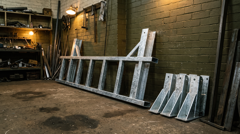 Galvanised chassis section and outriggers