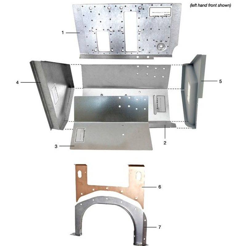 Defender 130 Bulkhead Footwell Repair Panel