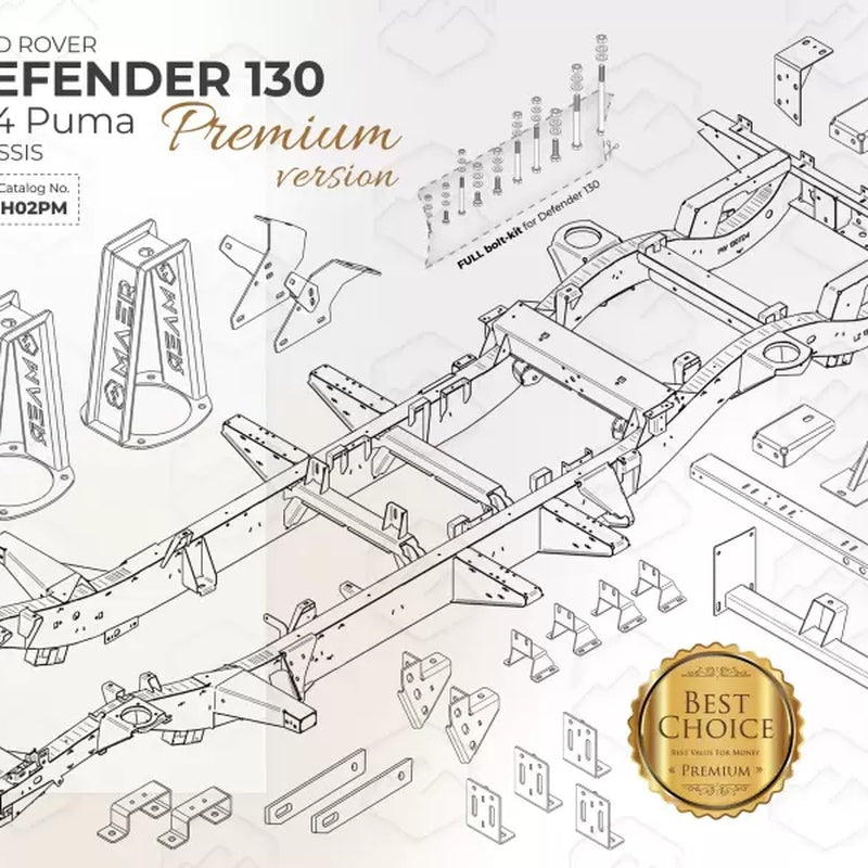 Defender 130 Rear Chassis Section Repair Package