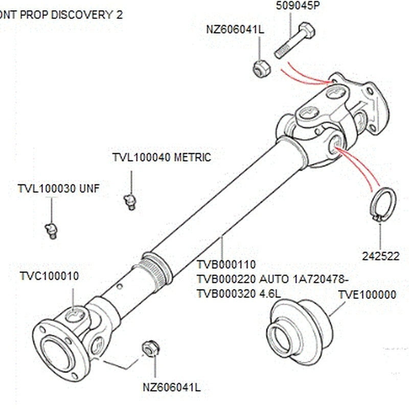 Discovery 2 Propshaft